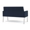 Lesro Mystic Lounge Reception Loveseat, Silver, RF Blueberry Back, MD Ink Seat, RF Blueberry Arm Panels ML1501 - alternate 2